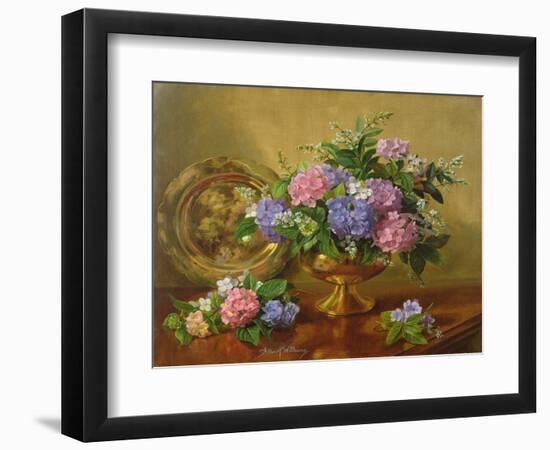 AB2112 Hydrangeas and Lilacs-Albert Williams-Framed Premium Giclee Print