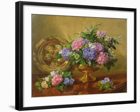 AB2112 Hydrangeas and Lilacs-Albert Williams-Framed Giclee Print