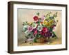 AB230 Hollyhocks in a Basket-Albert Williams-Framed Giclee Print