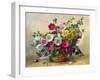 AB230 Hollyhocks in a Basket-Albert Williams-Framed Giclee Print