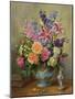 AB250 Still Life of Roses, Lilies and Delphiniums-Albert Williams-Mounted Giclee Print