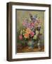 AB250 Still Life of Roses, Lilies and Delphiniums-Albert Williams-Framed Premium Giclee Print