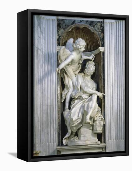 Abacuc and the Angel-Giovanni Lorenzo Bernini-Framed Stretched Canvas