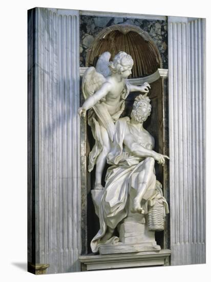 Abacuc and the Angel-Giovanni Lorenzo Bernini-Stretched Canvas