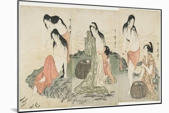 Abalone Divers, 1797-1798-Kitagawa Utamaro-Mounted Giclee Print