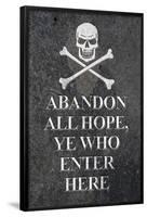 Abandon All Hope Ye Who Enter Here Pirate Print Poster-null-Framed Poster