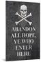 Abandon All Hope Ye Who Enter Here Pirate Print Poster-null-Mounted Poster