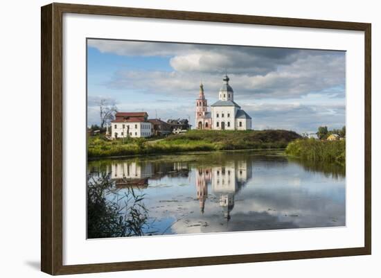 Abandonded Church Reflecting in the Kamenka River in the UNESCO World Heritage Site-Michael Runkel-Framed Photographic Print