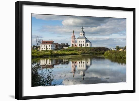 Abandonded Church Reflecting in the Kamenka River in the UNESCO World Heritage Site-Michael Runkel-Framed Photographic Print