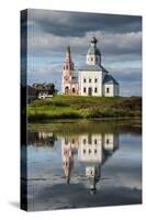 Abandonded Church Reflecting in the Kamenka River in the UNESCO World Heritage Site-Michael Runkel-Stretched Canvas