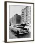 Abandoned Automobile and Tenement Apartments in the Bronx, NYC, Ca. 1964-null-Framed Photo