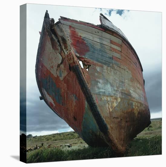 Abandoned Boat Hull-null-Stretched Canvas