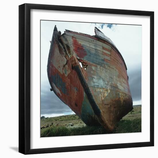 Abandoned Boat Hull-null-Framed Photographic Print