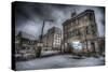 Abandoned Building in Winter-Nathan Wright-Stretched Canvas