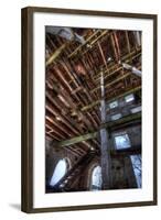 Abandoned Building Interior in Winter-Nathan Wright-Framed Photographic Print