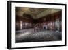 Abandoned Building Interior with Decorative Panelling and Old Grand Piano-Nathan Wright-Framed Photographic Print