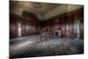Abandoned Building Interior with Decorative Panelling and Old Grand Piano-Nathan Wright-Mounted Photographic Print