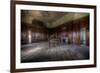 Abandoned Building Interior with Decorative Panelling and Old Grand Piano-Nathan Wright-Framed Photographic Print