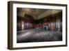 Abandoned Building Interior with Decorative Panelling and Old Grand Piano-Nathan Wright-Framed Photographic Print