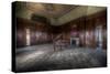 Abandoned Building Interior with Decorative Panelling and Old Grand Piano-Nathan Wright-Stretched Canvas