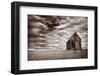 Abandoned Church in the Desert, with Stormy Skies-Robyn Mackenzie-Framed Photographic Print