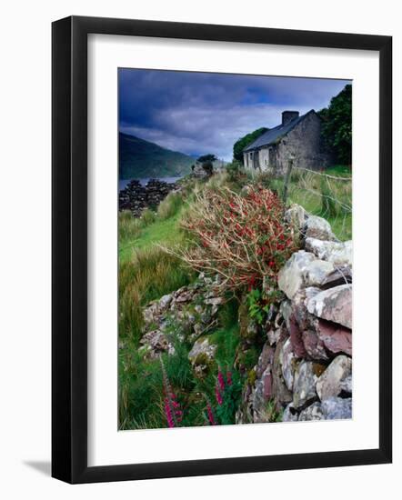 Abandoned Cottage on the Famine Relief Road in Killary Harbour, Connemara, Connaught, Ireland-Gareth McCormack-Framed Photographic Print