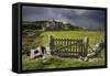 Abandoned Croft Beneath a Stormy Sky-Lee Frost-Framed Stretched Canvas