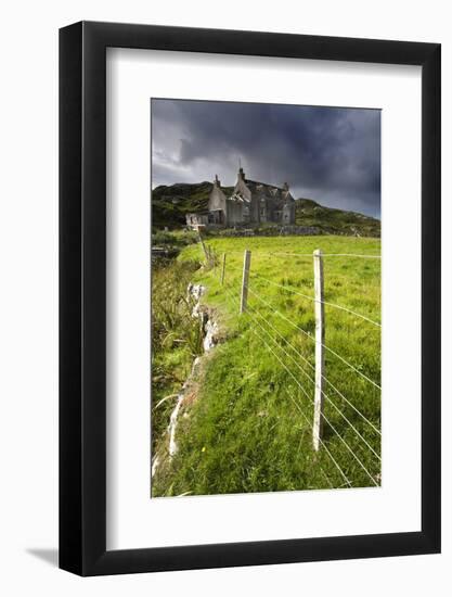 Abandoned Croft Beneath a Stormy Sky-Lee Frost-Framed Photographic Print