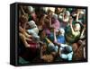 Abandoned Elderly Women Raise Hands During a Prayer Meeting-M^ Lakshman-Framed Stretched Canvas