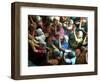 Abandoned Elderly Women Raise Hands During a Prayer Meeting-M^ Lakshman-Framed Photographic Print