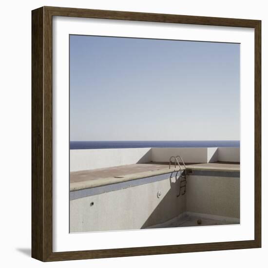 Abandoned Empty Swimming Pool Next to Sea, Ibiza, Spain, Europe-Purcell-Holmes-Framed Photographic Print