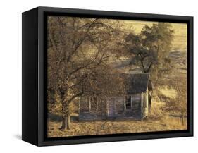 Abandoned Farm House in Wheat Field, Uniontown, Washington, USA-William Sutton-Framed Stretched Canvas