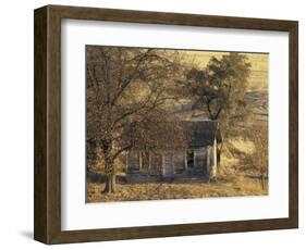 Abandoned Farm House in Wheat Field, Uniontown, Washington, USA-William Sutton-Framed Photographic Print