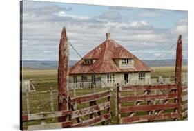 Abandoned farmhouse, Tierra del Fuego, Chile, Patagonia-Adam Jones-Stretched Canvas