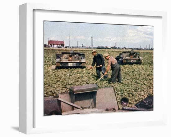 Abandoned French Tanks in a Field, Dunkirk, France, 1940-null-Framed Giclee Print