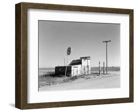 Abandoned Garage on Highway Number 2. Western North Dakota, October 1937-null-Framed Art Print