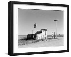 Abandoned Garage on Highway Number 2. Western North Dakota, October 1937-null-Framed Art Print