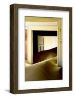 Abandoned House Full of Sand. Kolmanskop Ghost Town, Namib Desert Namibia, October 2013-Enrique Lopez-Tapia-Framed Photographic Print