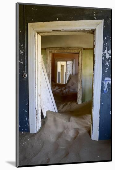 Abandoned House Full of Sand. Kolmanskop Ghost Town, Namib Desert Namibia, October 2013-Enrique Lopez-Tapia-Mounted Photographic Print