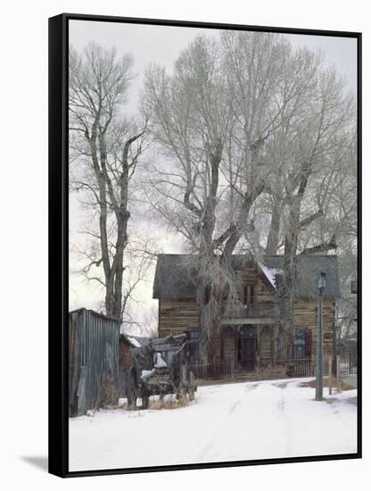 Abandoned House of Nevada City, Montana, USA-Charles Sleicher-Framed Stretched Canvas