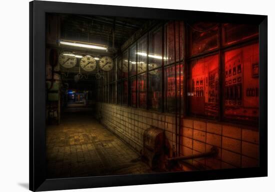 Abandoned Interior with Dials-Nathan Wright-Framed Photographic Print