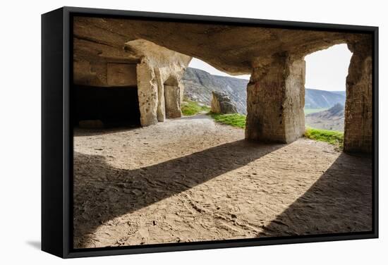 Abandoned Limestone Mines in Old Orhei, Moldova-starush-Framed Stretched Canvas