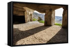 Abandoned Limestone Mines in Old Orhei, Moldova-starush-Framed Stretched Canvas