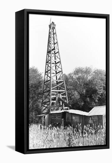 Abandoned Oil Derrick-Marion Post Wolcott-Framed Stretched Canvas