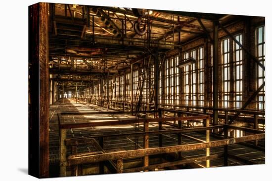 Abandoned Power Plant Interior-Nathan Wright-Stretched Canvas