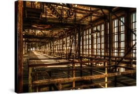 Abandoned Power Plant Interior-Nathan Wright-Stretched Canvas