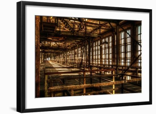 Abandoned Power Plant Interior-Nathan Wright-Framed Photographic Print