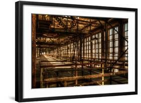 Abandoned Power Plant Interior-Nathan Wright-Framed Photographic Print