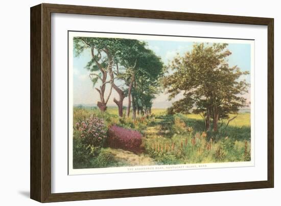 Abandoned Road, Nantucket, Massachusetts-null-Framed Art Print