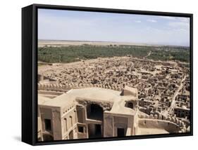 Abandoned Town from Citadel, Bam, Iran, Middle East-Sergio Pitamitz-Framed Stretched Canvas